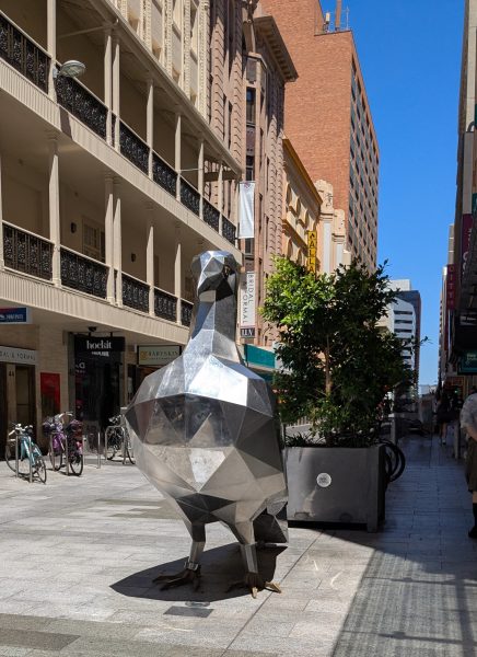 Rundle Mall Silver bird